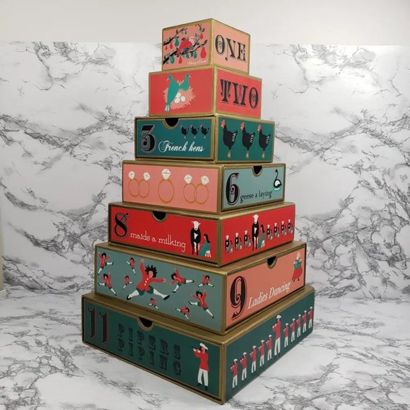 Harry & David Twelve Days Christmas Tower Drawer Box - Picture 10 of 10